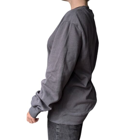 H&M Charcoal Oversized Crewneck Sweater Men Size Medium - Picture 2 of 12